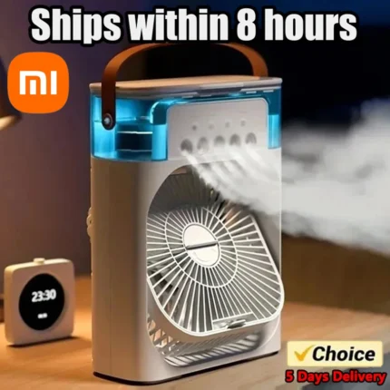Xiaomi 3 In 1 Fan AIr Conditioner Household Small Air Cooler LED Night Lights Humidifier Air Adjustment Home Fans Dropshipping